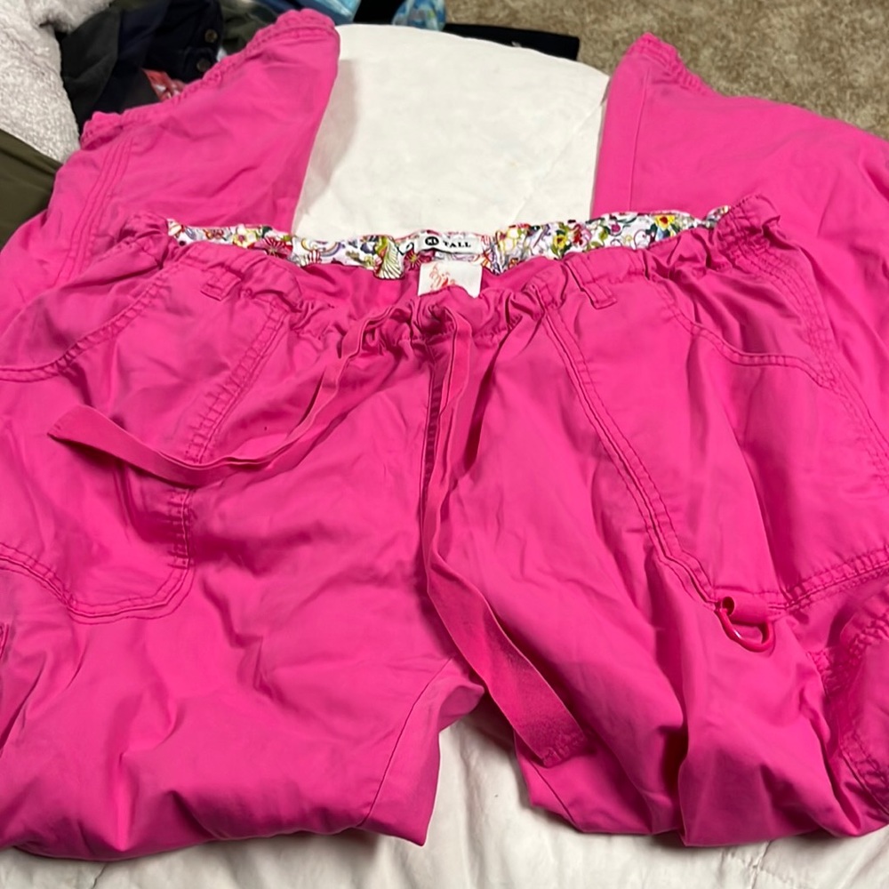 Fushia XL Tall scrub pants